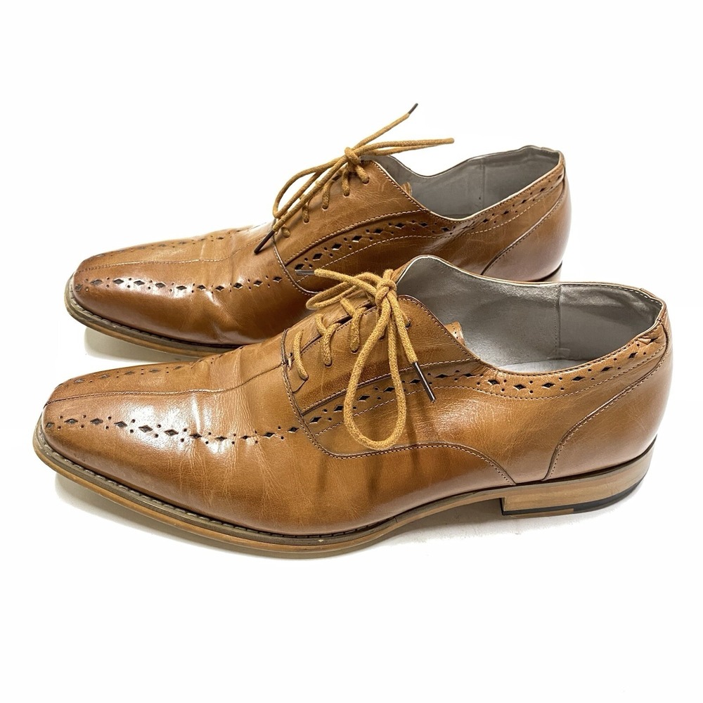Giovanni Men's real Leather Tan‎ Dress Shoes Oxford Style ALFO HAND MADE